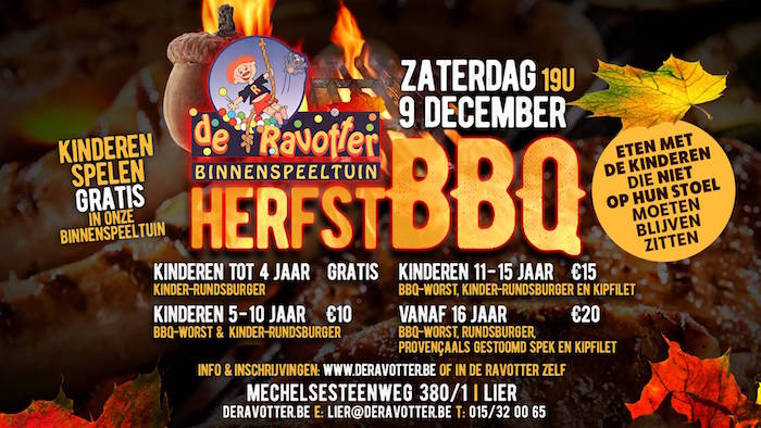 Herfst BBQ bij de ravotter de binnenspeeltuin